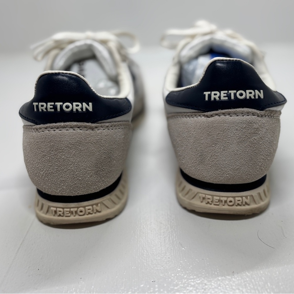 Tretorn Nylite Sneakers Women’s 8 White Gray Suede Leather Casual Retro Trainer - Picture 8 of 14